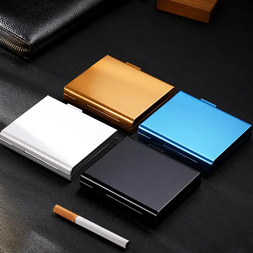 Portable Storage Box Elegant Aluminum Alloy Storage Box for Men Slim Portable Organizer Case with Capacity Double-sided Design