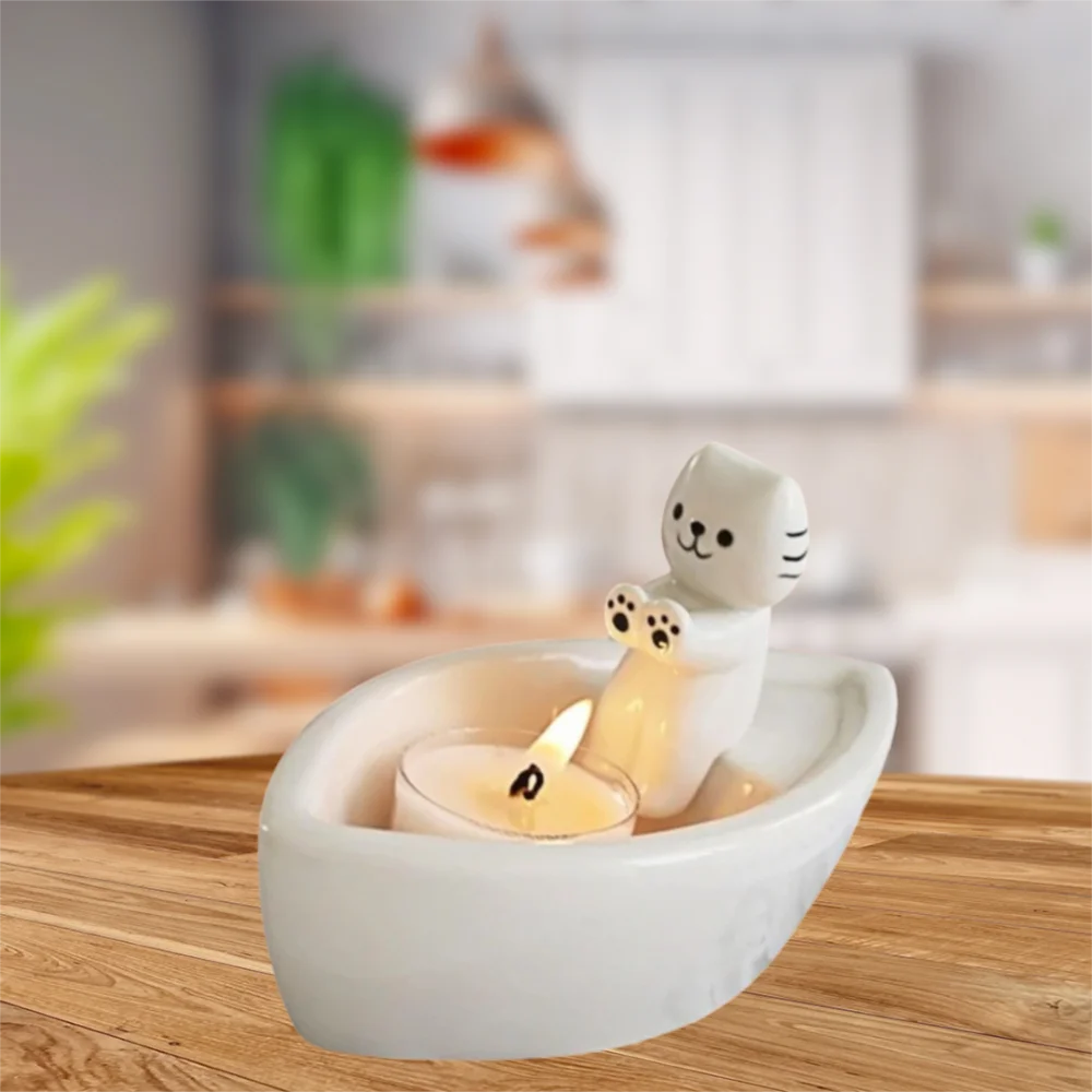 novo-6-polegada-castical-ornamentos-dos-desenhos-animados-gato-fogo-castical-resina-barco-forma-vela-suporte-atmosfera