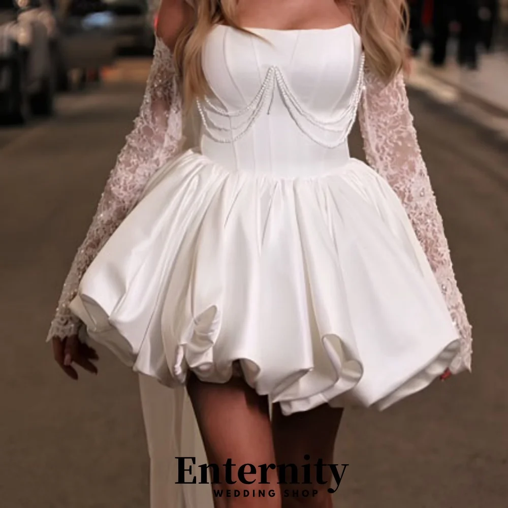 Barco-pescoço flor vestido de casamento sexy renda applique vestido de noiva encantador meia manga vestido de noiva vestidos de novia personalizar