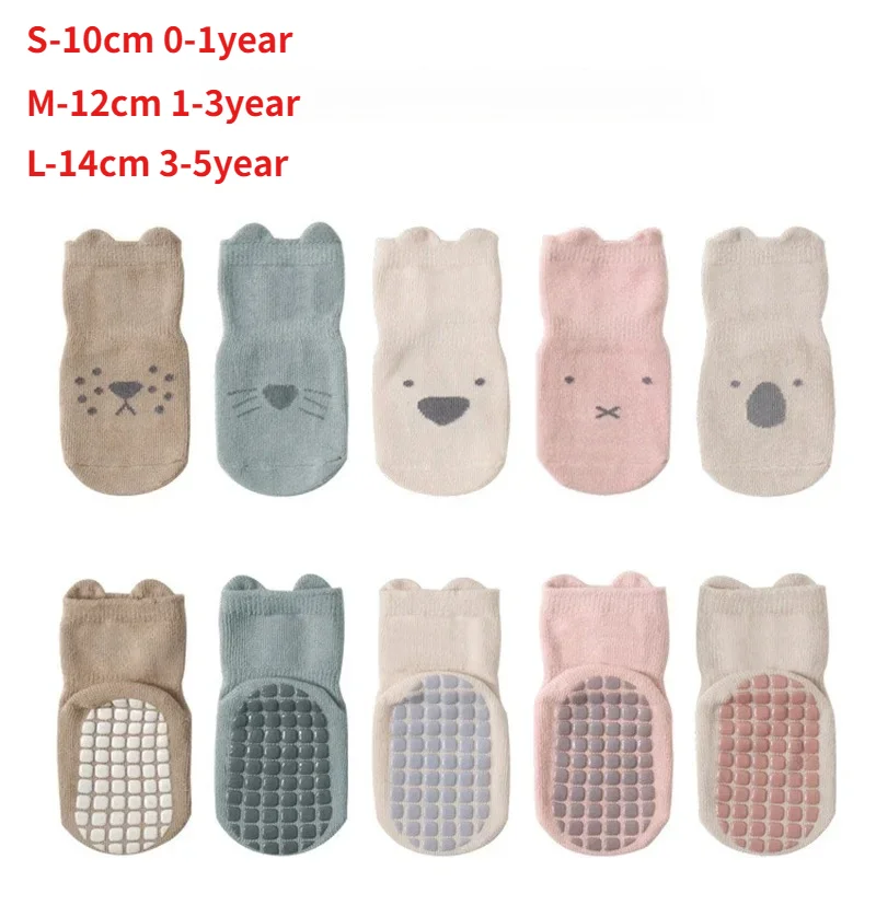 1Pairs Soft Breathable Anti-Slip Socks All Season Boys and Girls Infant Socks Indoor Use Newborn Socks Indoor Activities