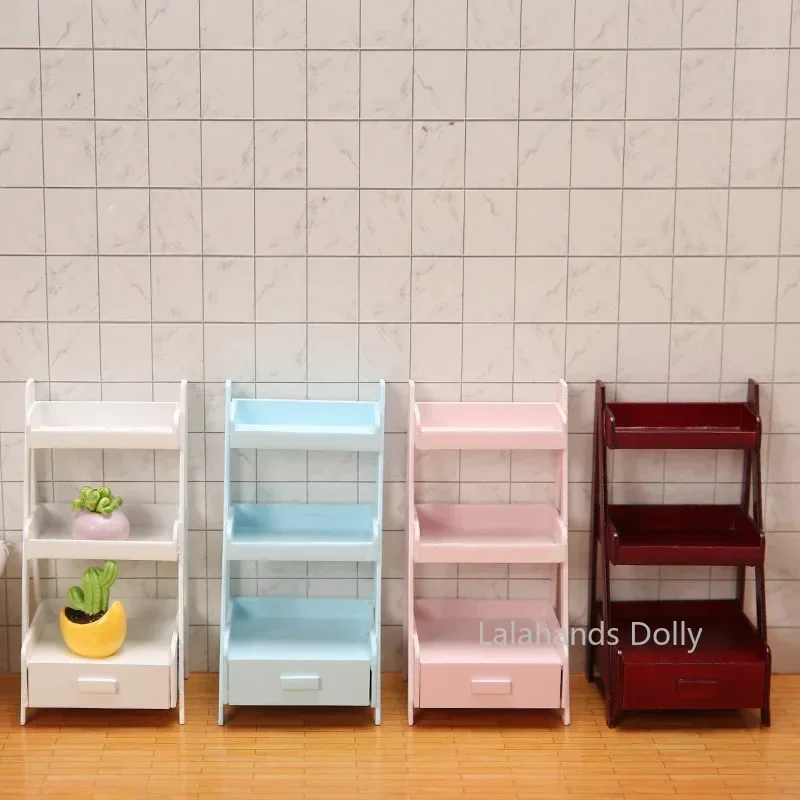 

1:12 Dollhouse Miniatures Furniture Items Mini Three-layer Drawer Shelving Furniture Model for Dollhouse Furniture Decoration