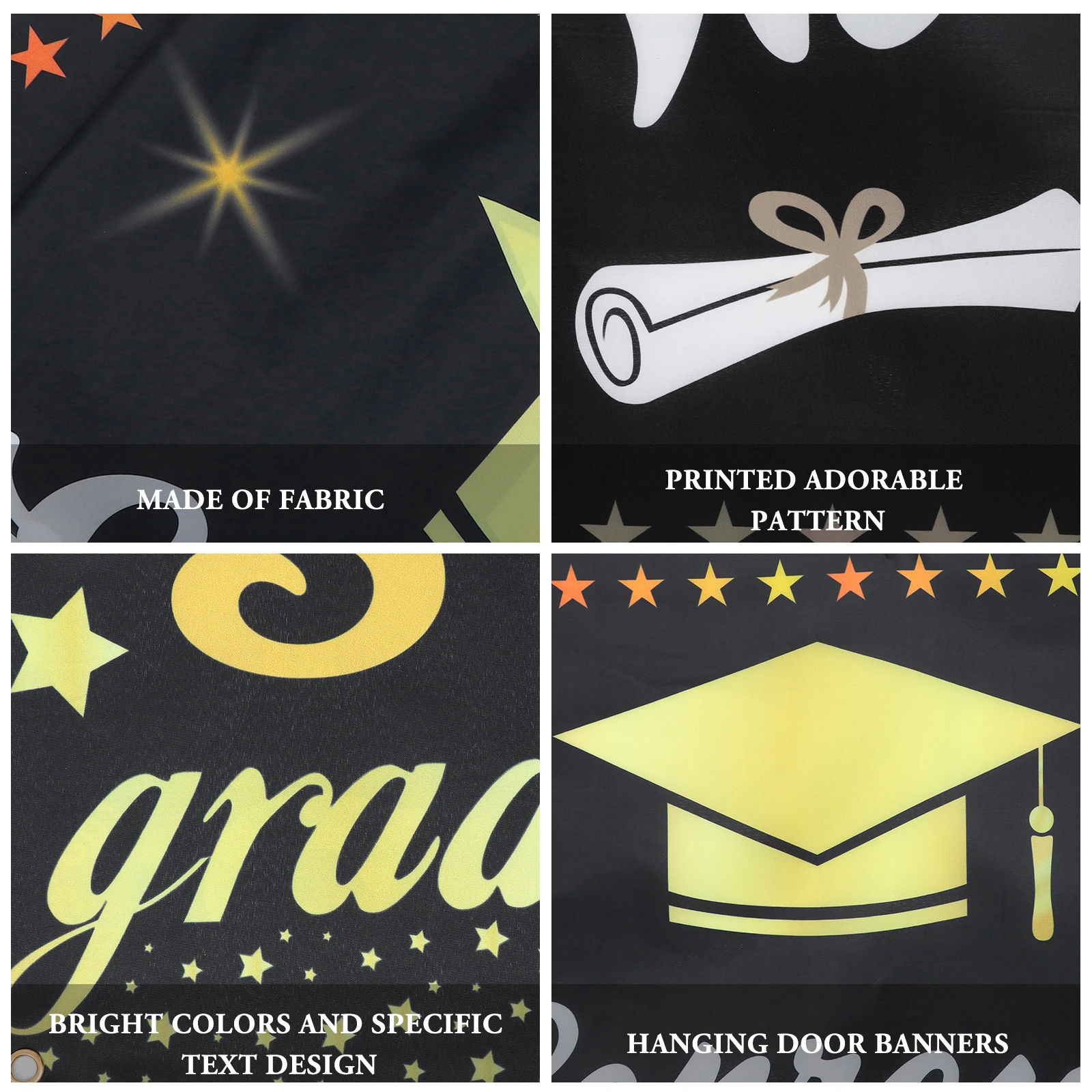 

Graduation Party Class of 2021 Polyester Door Couplet Decor Bright Color Front Door Decor For Graduation College High School