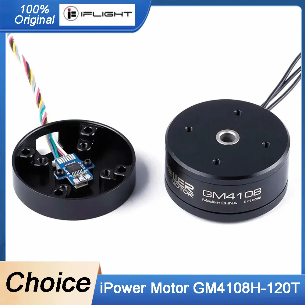 

iFlight iPower Motor GM4108H-120T GM4108 4108 Gimbal Motor with AS5048A Encoder/Aluminum Case Motor