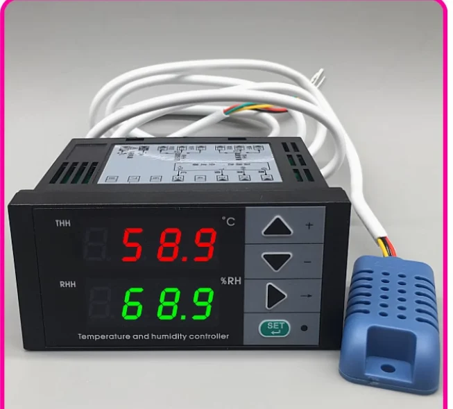 

Electronic digital display temperature and humidity controller