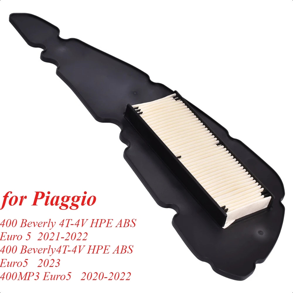A5221 Motorcycle Air Filter Cleaner 1A017817 for Piaggio 400 Beverly 4T-4V HPE ABS Euro 5 2021 2022 2023 400MP3 Euro5