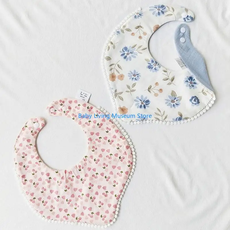 

P31C Absorbent Bandana Drool Bibs Gentle Teething Bibs for Infants Cotton Baby Bibs