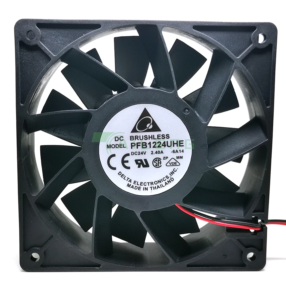 

For Delta PFB1224UHE -6A14 Cooling 12CM 12038 120x120x38MM 2Wires DC 24V 2.40A Wind Volume cooling Fan