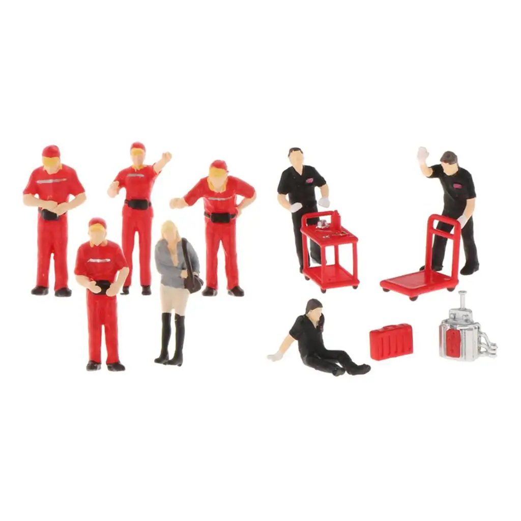 12x 1/64 Scale Model PVC People Layout Scenario Group Decor