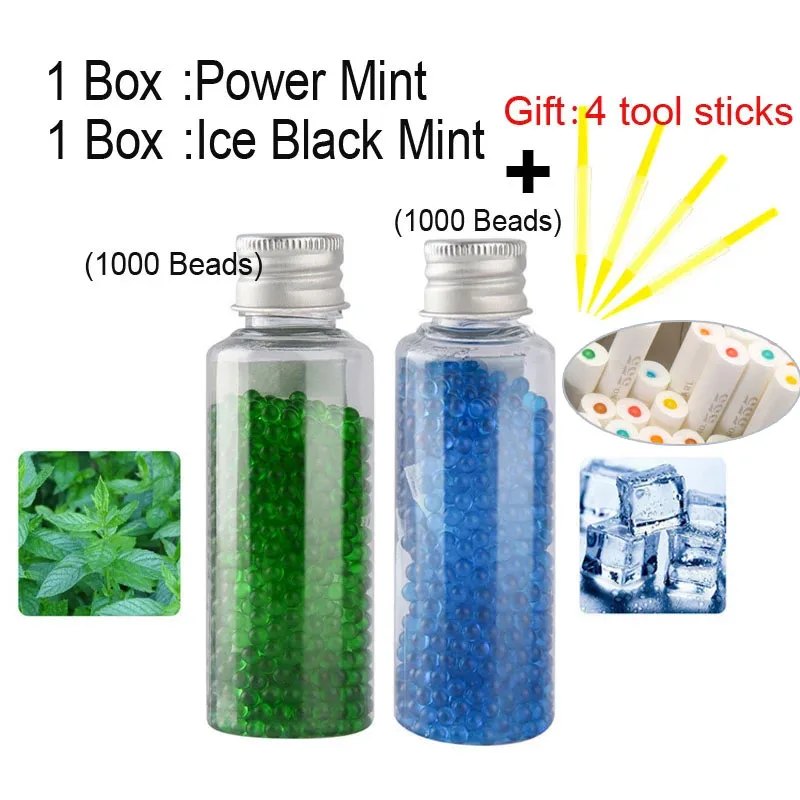 2000 Pcs DIY Mix Fruit Flavor Menthol Popping Capsule Black Ice mint Various Beads Cigarette Explosion Beads Smoking Accessories