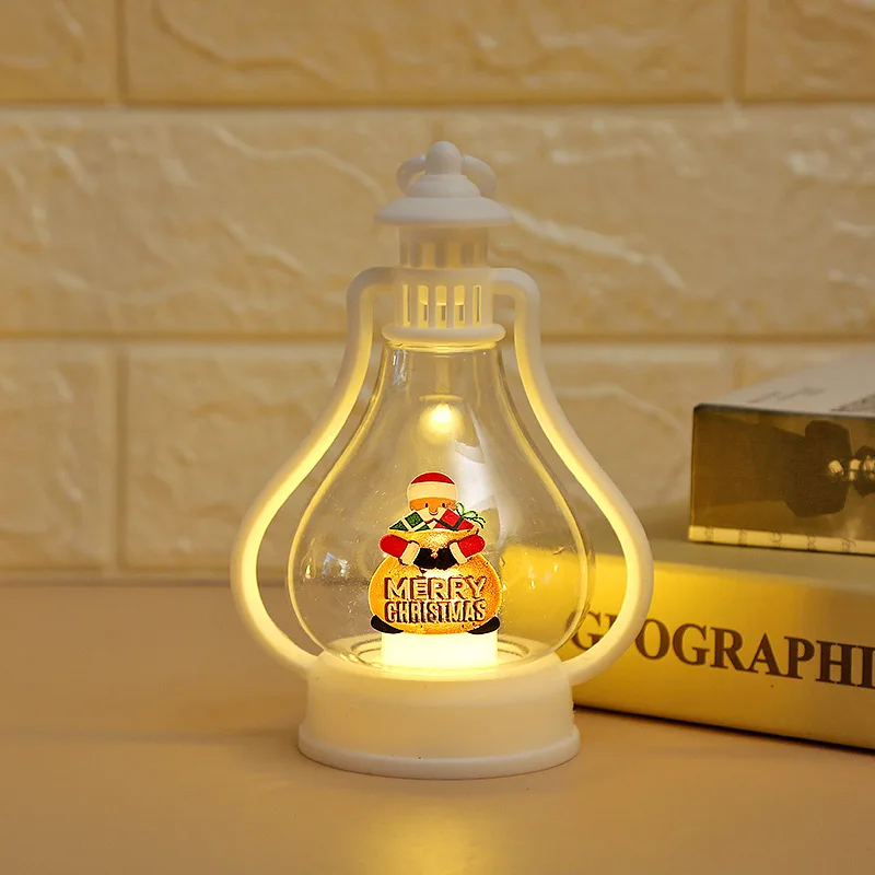 Christmas Decoration LED Light Children Portable Window Ornament Xmas Tree Pendant Creative Prop Holiday Home Party Decor