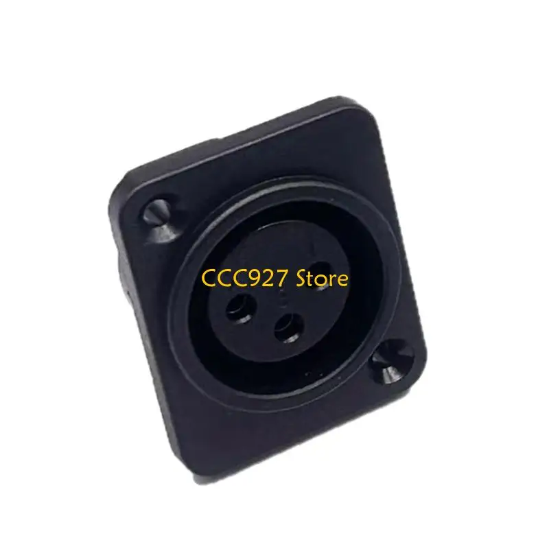 B03F 3Pin XLR Adapter ABS Plastic Alloy Shell Straight Terminal Panel Mount Connector For Live Event Auditory Systems