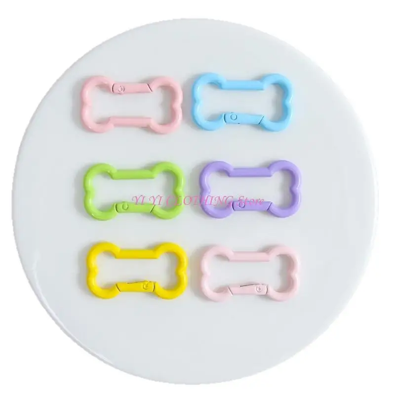 N5KF Miniature Bone Ring Spring Closure Jewelry Making Zinc Alloy