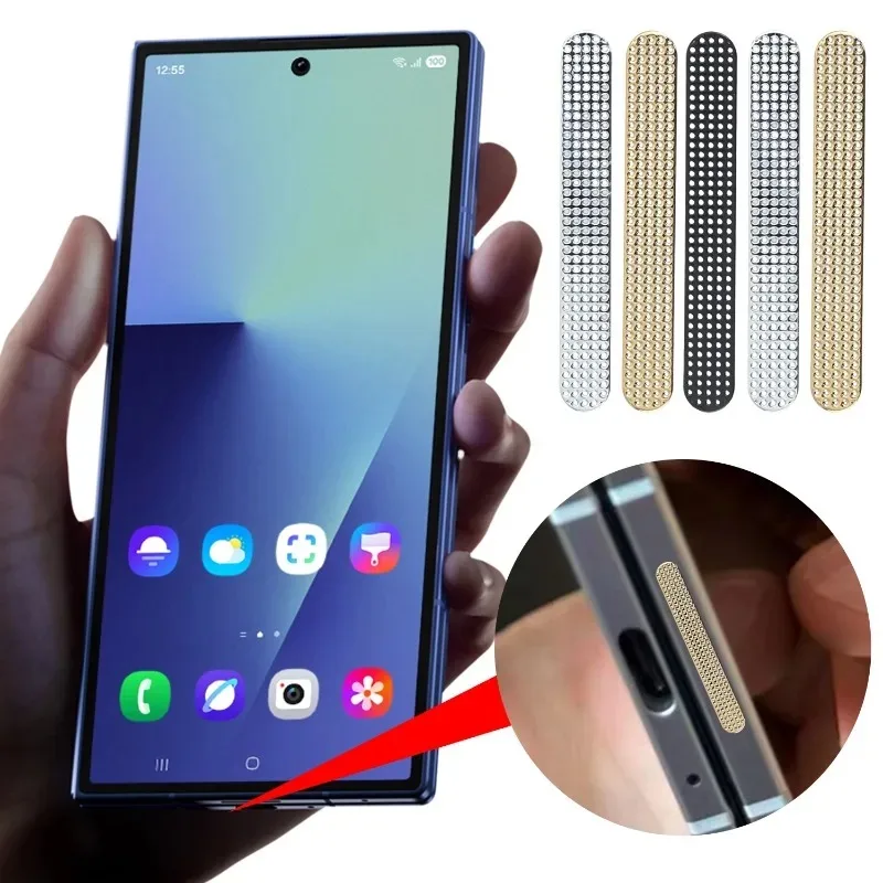 Fold7 Phone Speaker Dustproof Metal Stickers for Samsung Galaxy Z Fold 7 2025 Speaker Anti-Scratch Protector Mesh Net Stickers