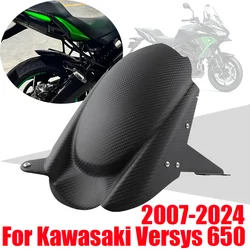 For KAWASAKI Versys 650 KLE650 2007 - 2024 Motorcycle Carbon Fiber Pattern Rear Wheel Hugger Fender Mudguard Splash Guard