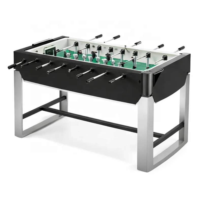 Modern Style 2-Player Kid-Friendly Indoor Solid Wood & Metal Freestanding Foosball Table, Professional Grade, Customizable Color