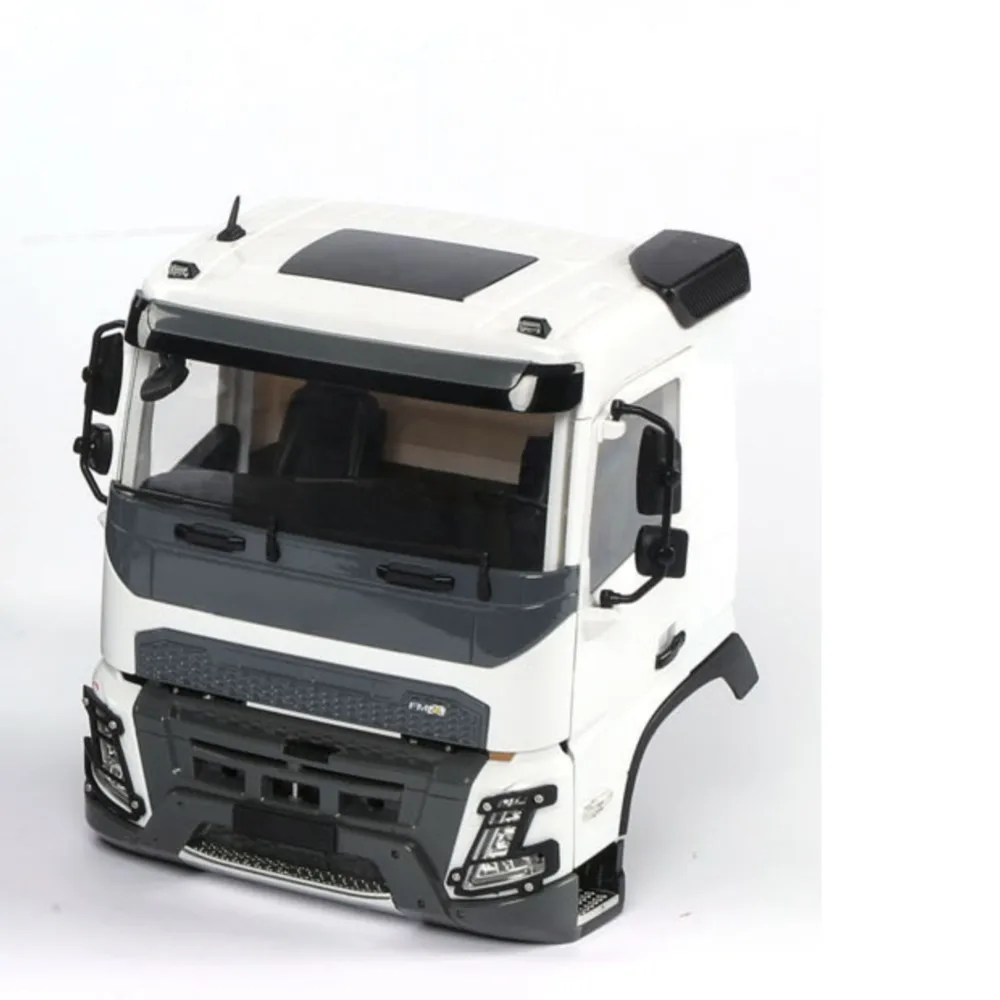 Dubbele E Ongeverfd Cabine Shell FMX Plastic Kits voor 1/14 RC Hydraulische Dumper Truck DIY Tractor Auto Model Onderdelen TH23145