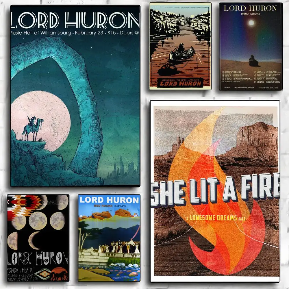 band L-Lord Huron-N Painting Calligraphy Nature Inspired Artwork for Living Room  Home Decoration