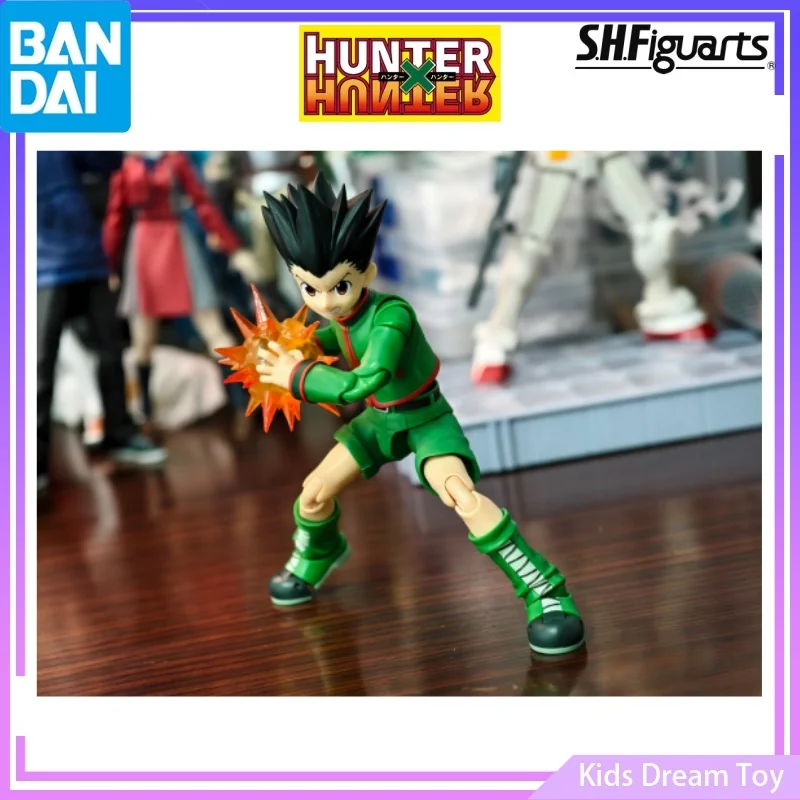 Bandai en Stock figuras originales de anime S.H.Figuarts HUNTER×HUNTER-GON·FREECSS&Killua Zoldyck-figuras de acción de juguete coleccionables