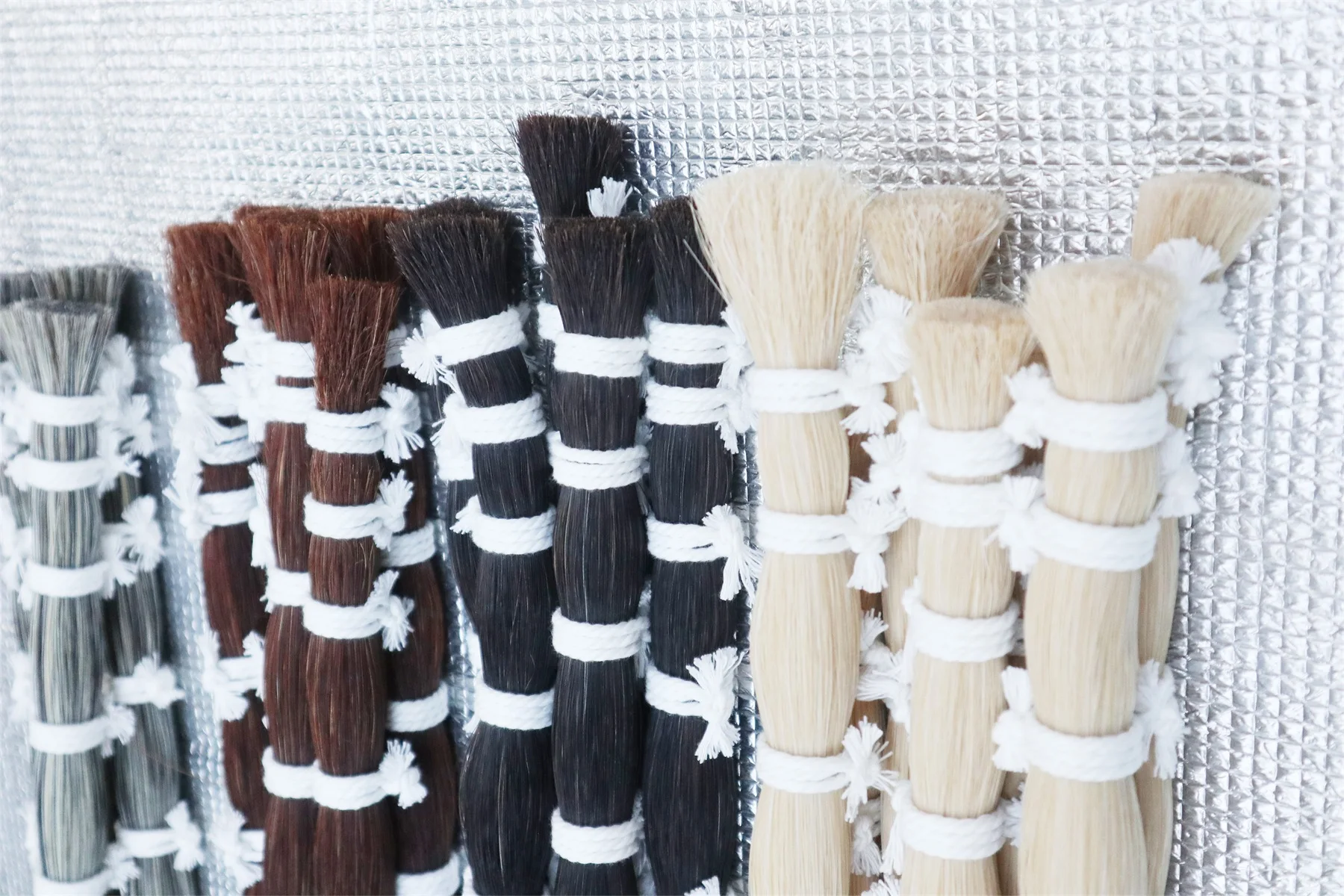 500g White/black/brown/gray Stallion Horse Tail Hair Cello Viola Violin Bow Hair, Real Horsehair High Quality Horsetail
