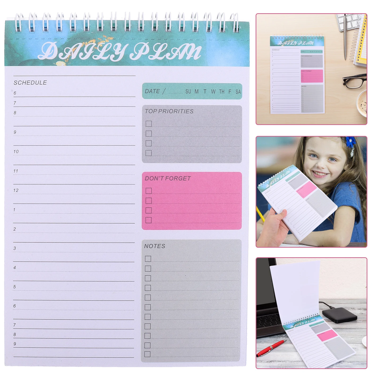 Tear Off Planner Notepad Daily Planner Paper Schedule to Do List Memo Pads Smooth Writing Easy Use to Do List Notepad