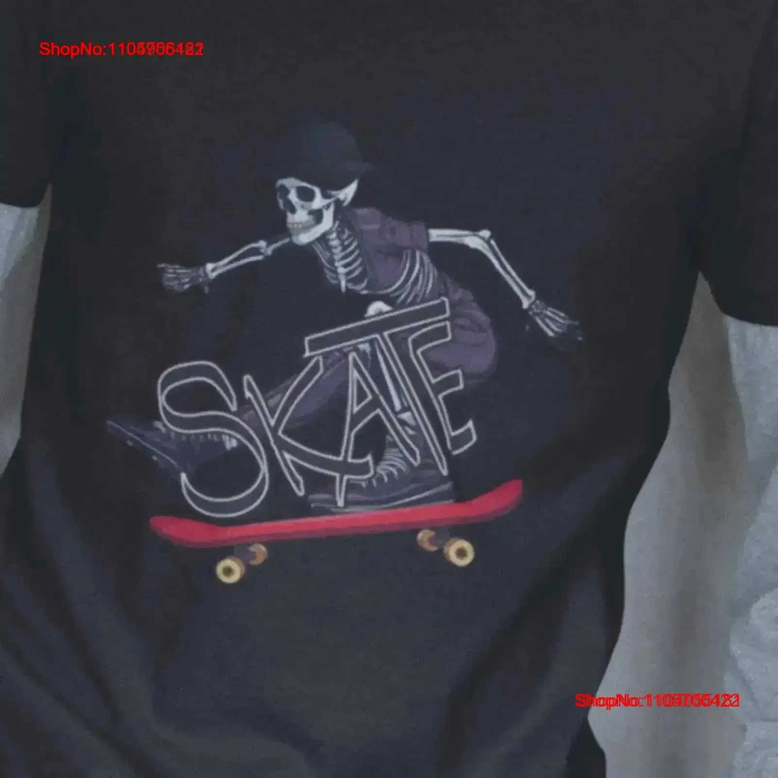 Softstyle T Shirt young skater skeleton DTG printed with unique design Original attractive printing technique gifts vintage