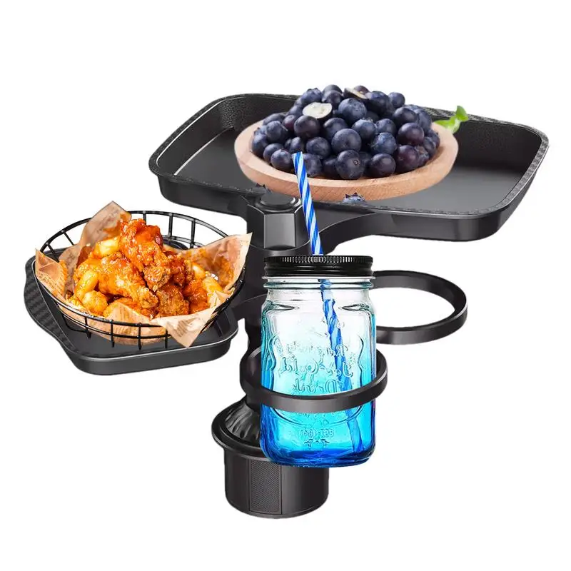 Car Food Holder Tray Car 4-in-1 Holder Expander Adjustable Travel Food Table Tray Multifunctional Car Holder Expander 360-degree