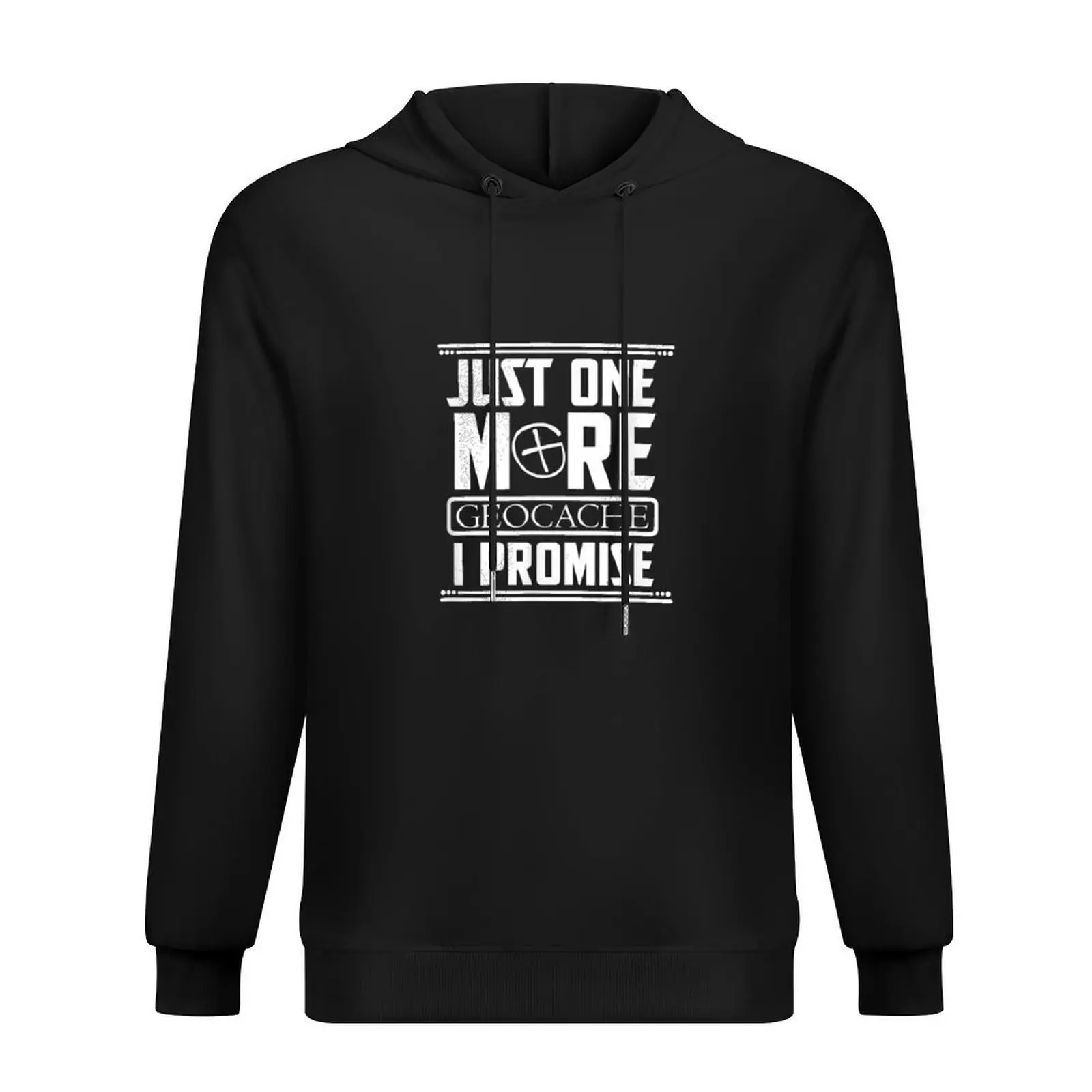 

Just One More Geocache I Promise Geocaching Hobby Gift Hoodie hooded shirt clothes for men oversized hoodie