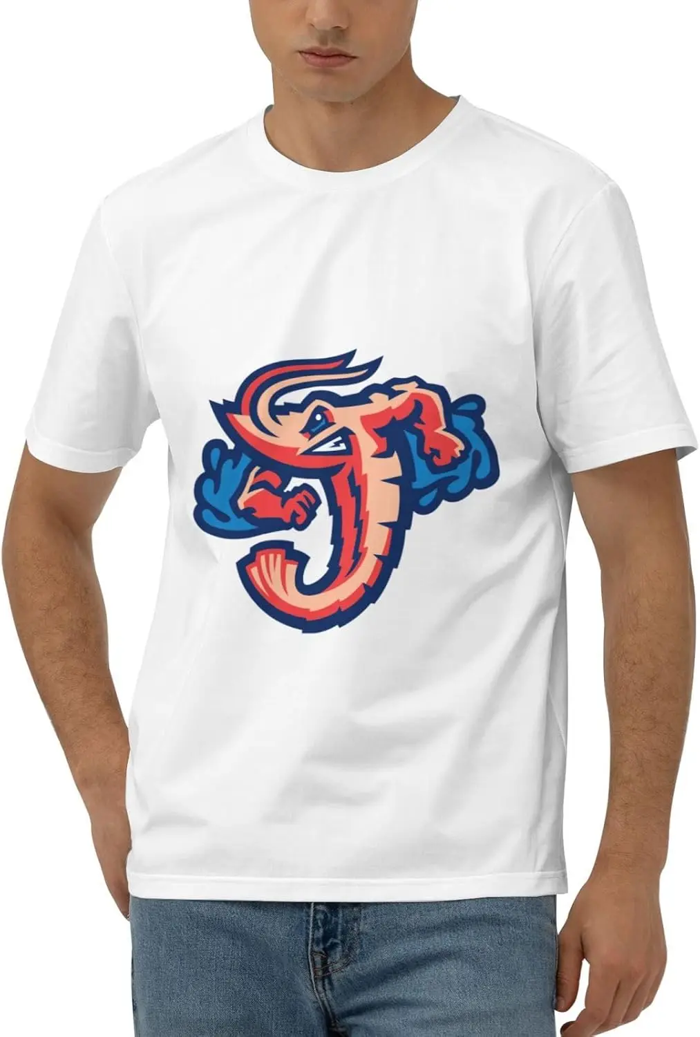 Jacksonville Jumbo Shrimp Casual Comfortable Cotton Round Neck Men's Short Sleeve Standard T Shirt