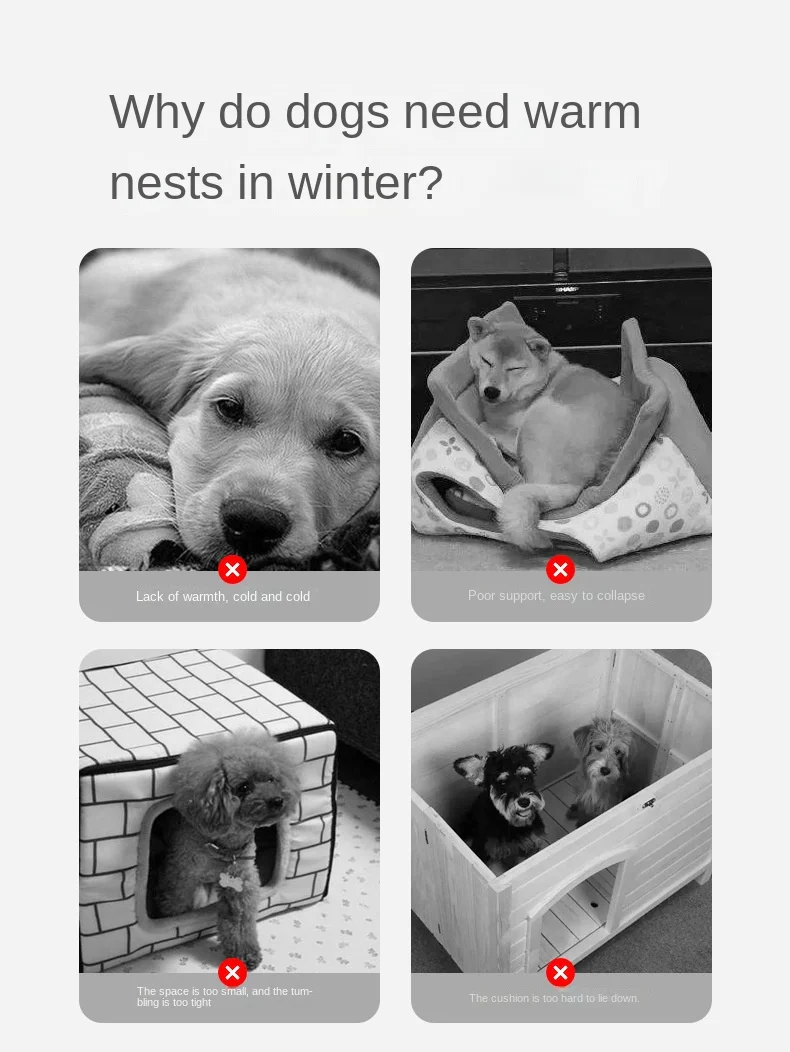 Neue Katze Bett Hund Haustier Bett Zwinger Nicht-Slip Winter Warme Kleine Hund Zwinger Schlafen Entfernt Gewaschen Weiche Welpen Kissen katze Liefert – Detail 3