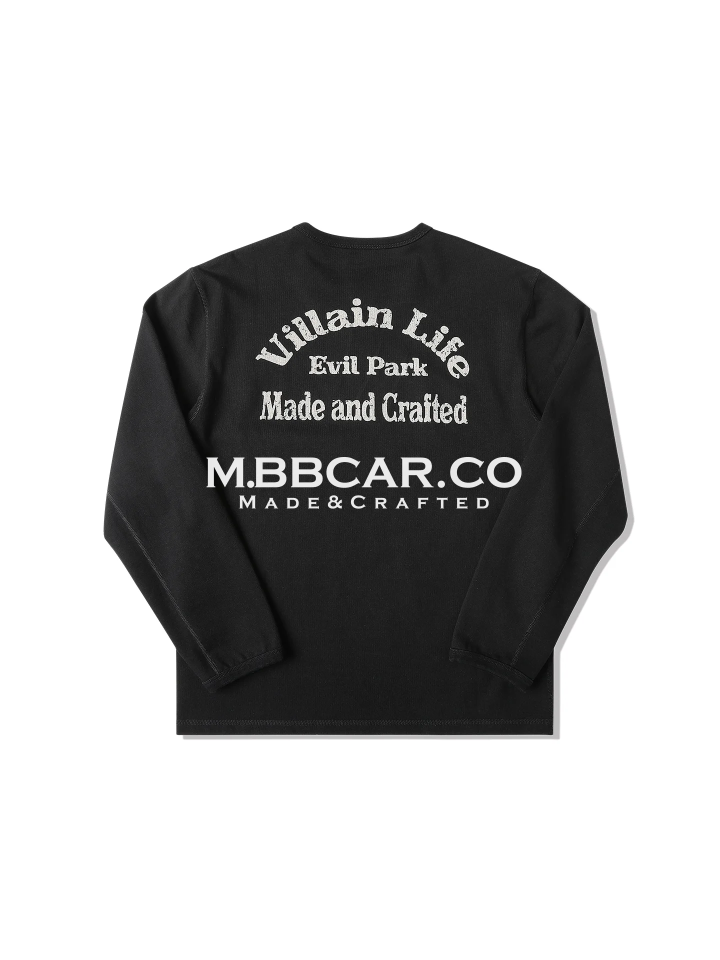 

Heavyweight Knitted Motorcycle Racing Print T-Shirt Slim Fit VTG Series 350g Club Henry Collar Standard Style Long Sleeve Cotton