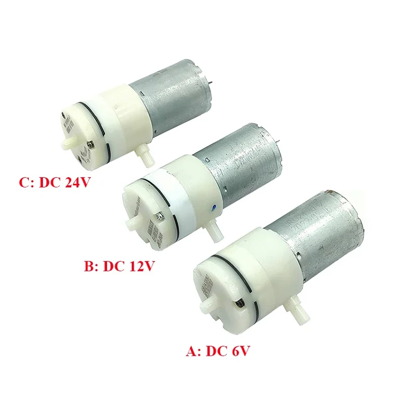 

1PCS DC6V 12V 24V Mini 370 Motor Diaphragm Air Vacuum Negative Pressure Suction Pump DIY Breast Pump Inflator Aquarium