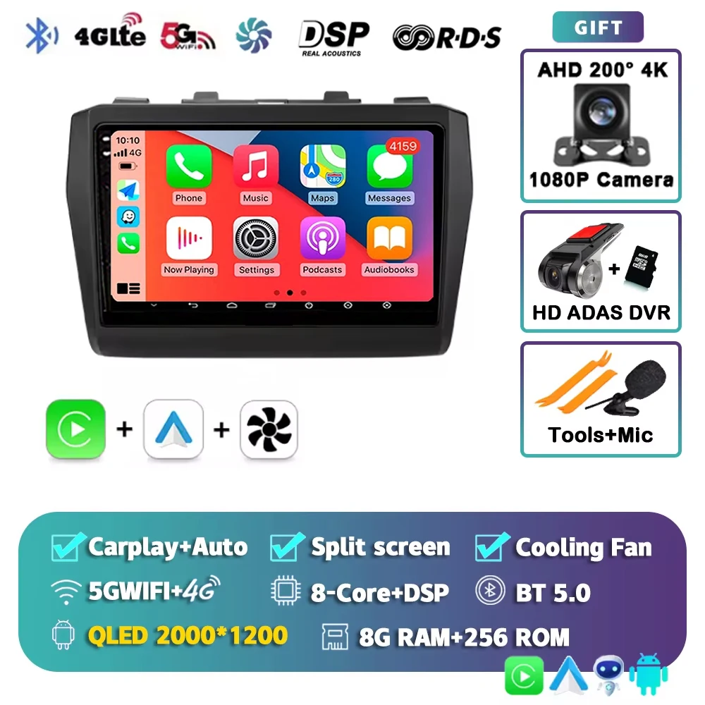 Android 16 autoradio voor Suzuki Swift 2017 2018 2019 2020 2021 draadloze Carplay Android Auto audio multimediaspeler 2 Din