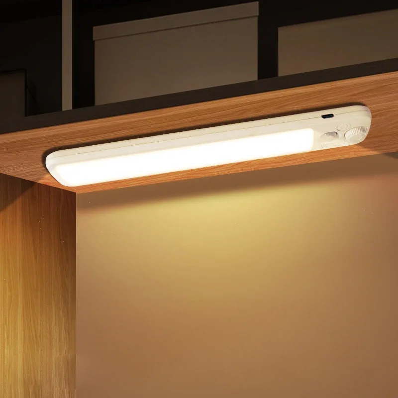 

Беспроводной датчик движения, ночник, USB аккумуляторная лампа под шкафом, светодиодные фонари для кухонного шкафа, спальни, гардероба, освещение