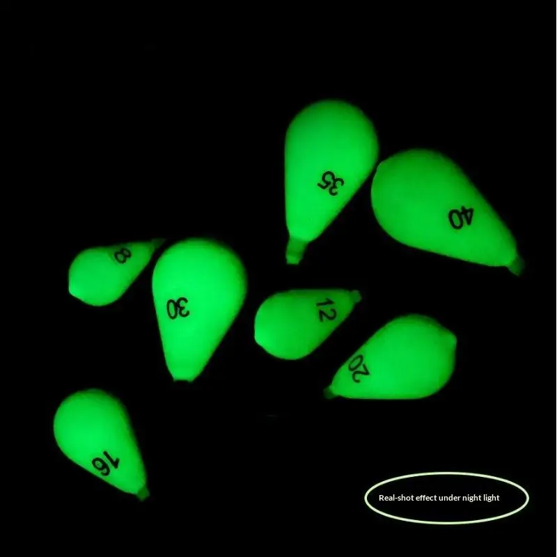 Qinglong Miao Luminous Water Droplet Single Luminous Ball Squid Jig Octopus Down Sport Outdoor Fishing Tackle