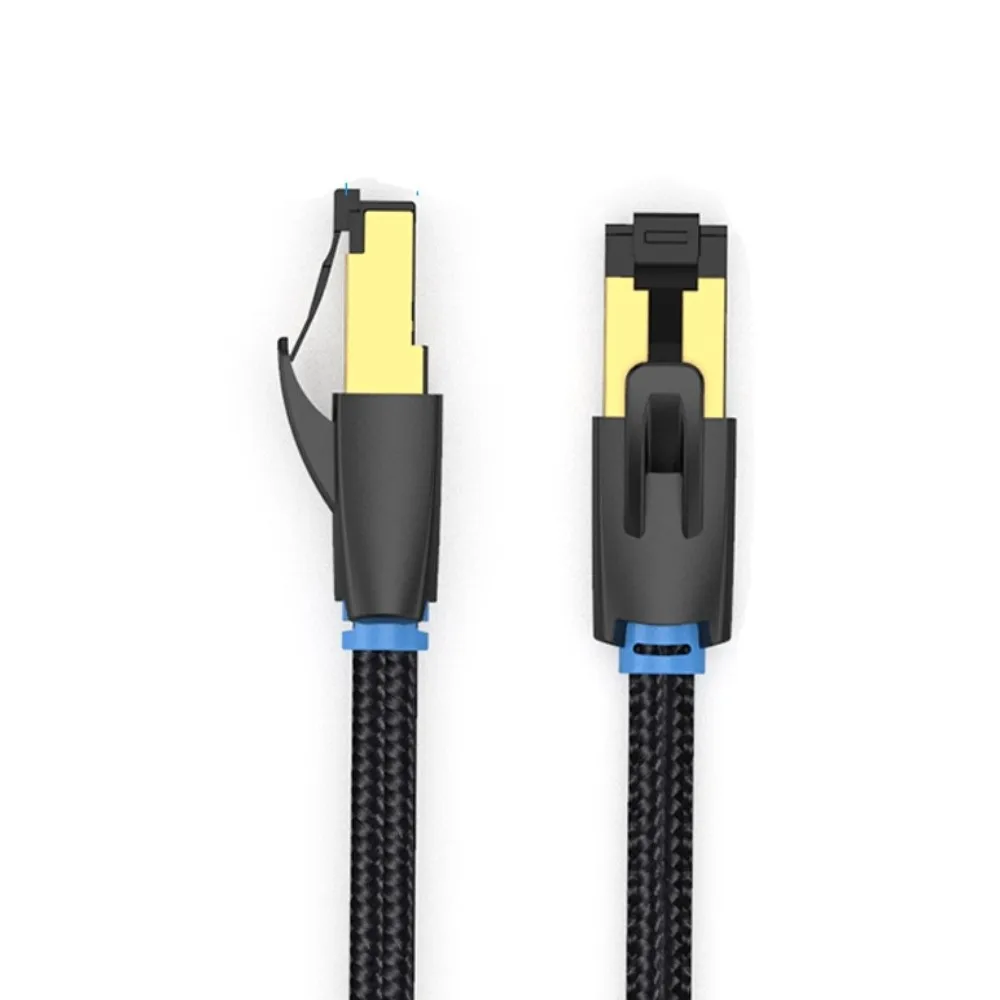 Copper Wire Ethernet Extension Cord Double Shield Durable CAT8 Ethernet Cable High Speed 2000MHz Cat 8 Patch Cable