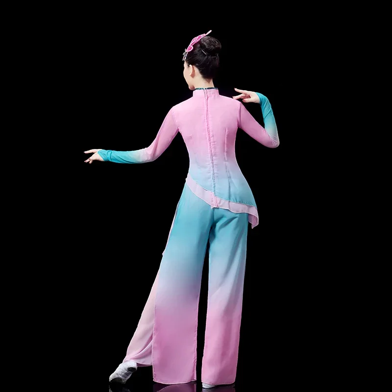 Classical Dance Costumes Traditional National Square Dance Suit Fan Dancer Wear for Stage Chinese Style Hanfu Dance Performance