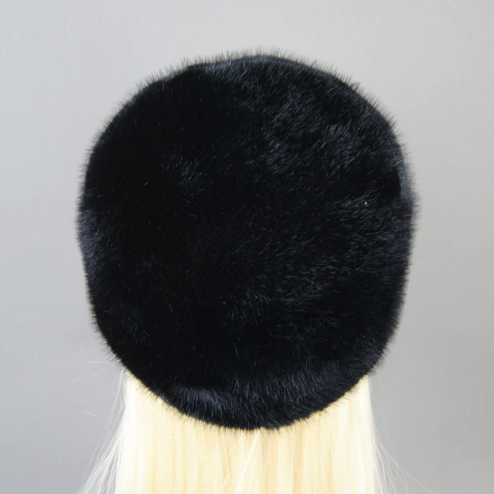 2024 False Fashionable Brand Visors Artificial Caps Mink Fur Hats For Women Warm Russian Winter Hat Luxurious False Mink Fur Cap