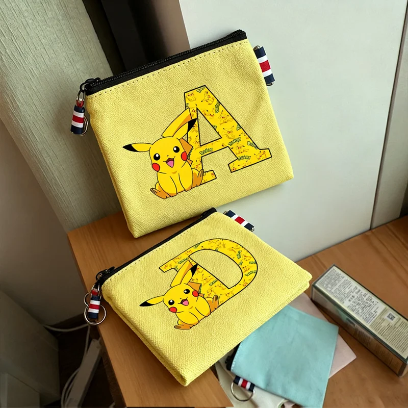 Кошелек-на-молнии-с-рисунком-покемонов-Пикачу-аниме-свежий-холст-маленький-ручной-портативный-кошелек-для-денег-наушники-для-девочек-сумка-для-организации-монет