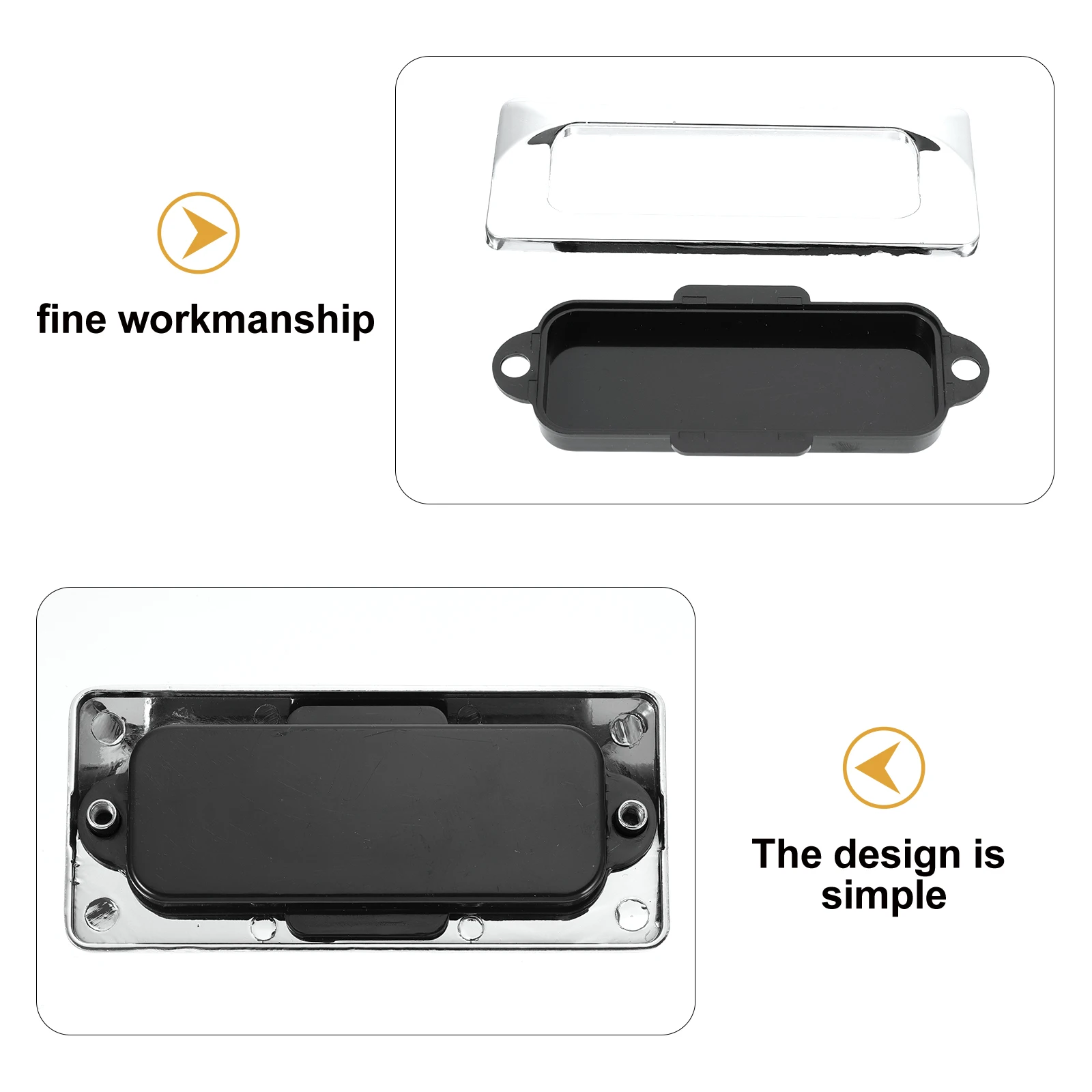 

2Pcs Zinc Alloy Wardrobe Pull Handle Strong Craftsmanship Durable Invisible Drawer Handle for Cabinets Furniture