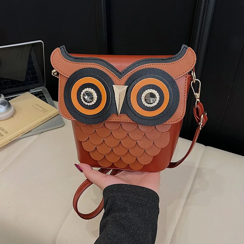 

Женская сумка через плечо с рисунком совы, сумка через плечо из искусственной кожи для девочек, кошелек для монет, средневековая сумка в стиле стимпанк с совой для ежедневных путешествий