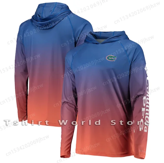 كولومبيا Pfg قمصان الصيد مقنعين الصيف الرجال طويلة الأكمام ملابس الصيد Upf 50 تنفس الصيد Camisetas Pesca دي Pesca #1