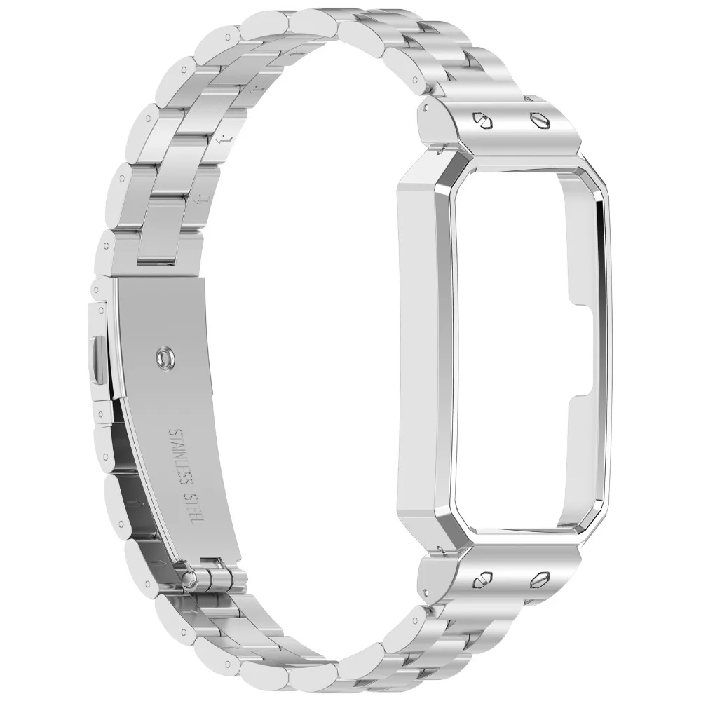 

Сменный ремешок из нержавеющей стали, металлический регулируемый браслет, прочный ремешок для часов для Huawei Band 10 9 8, аксессуары для умных часов