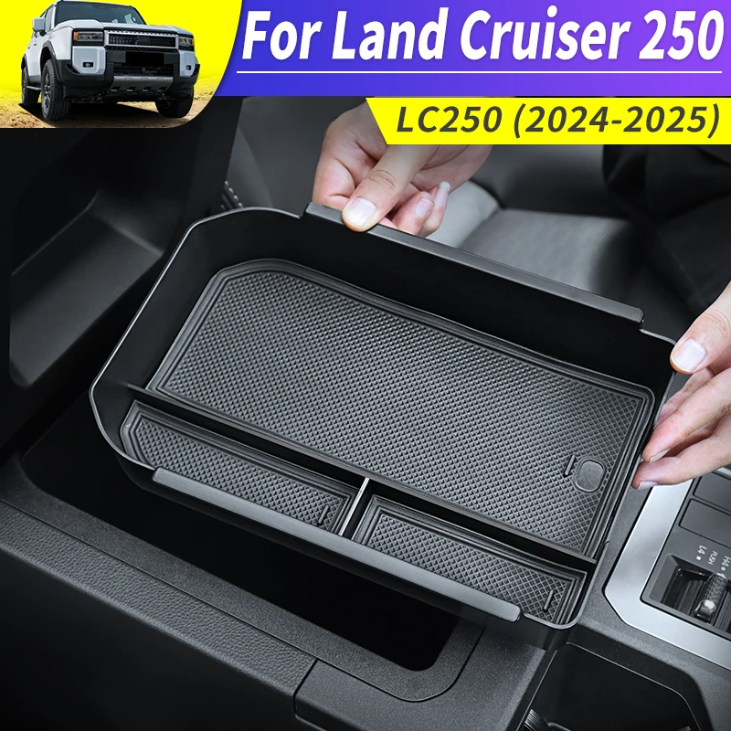 

Для Toyota Land Cruiser 250 Prado Lc250 2024, обновленная отделка интерьера, аксессуары, подлокотник, ящик для хранения, лоток для отделения