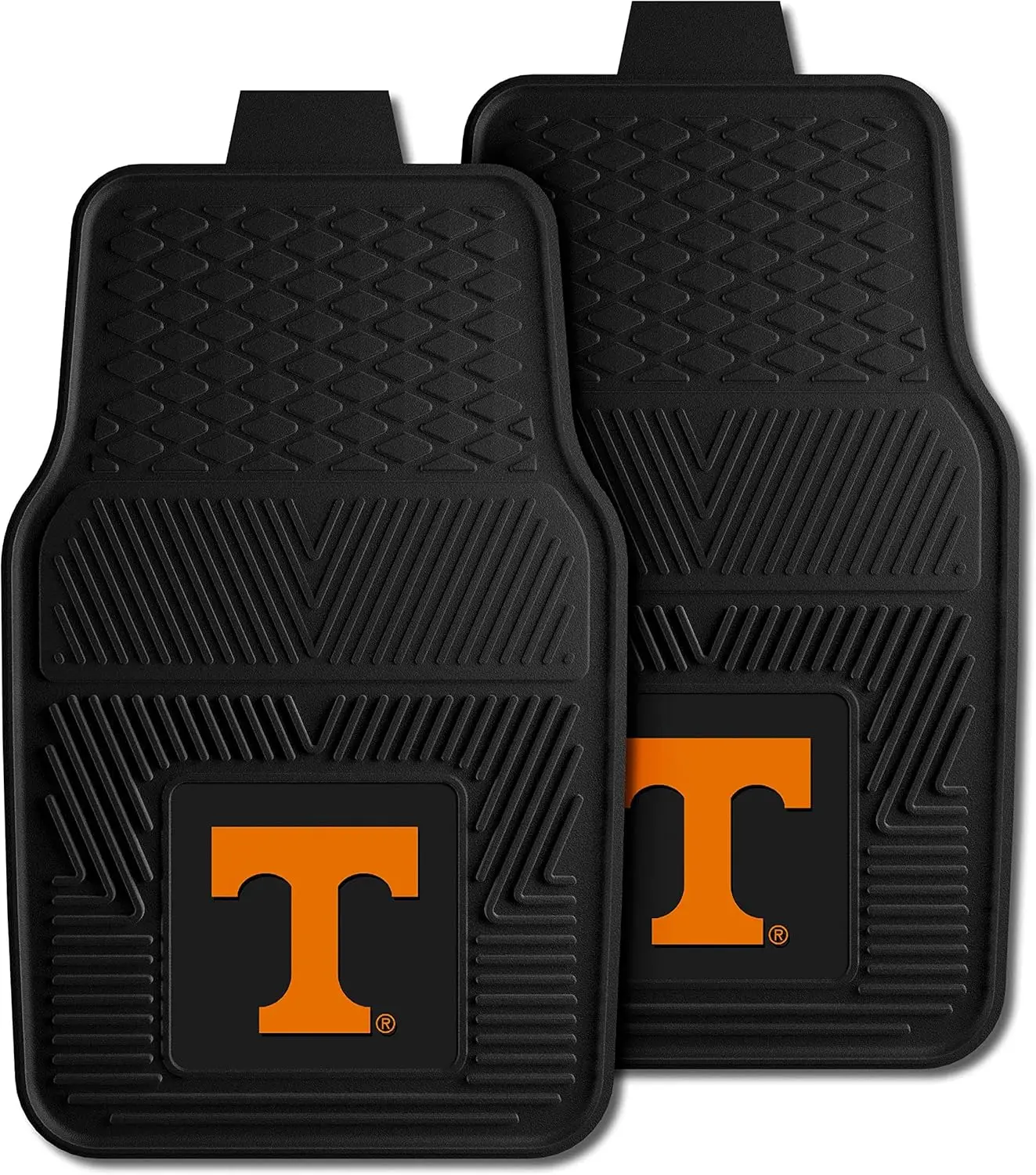 

Heavy Duty Vinyl Car Mat Set, Universal Fit All Weather Protection with Deep Reservoir Design for Front Row Floor Mats