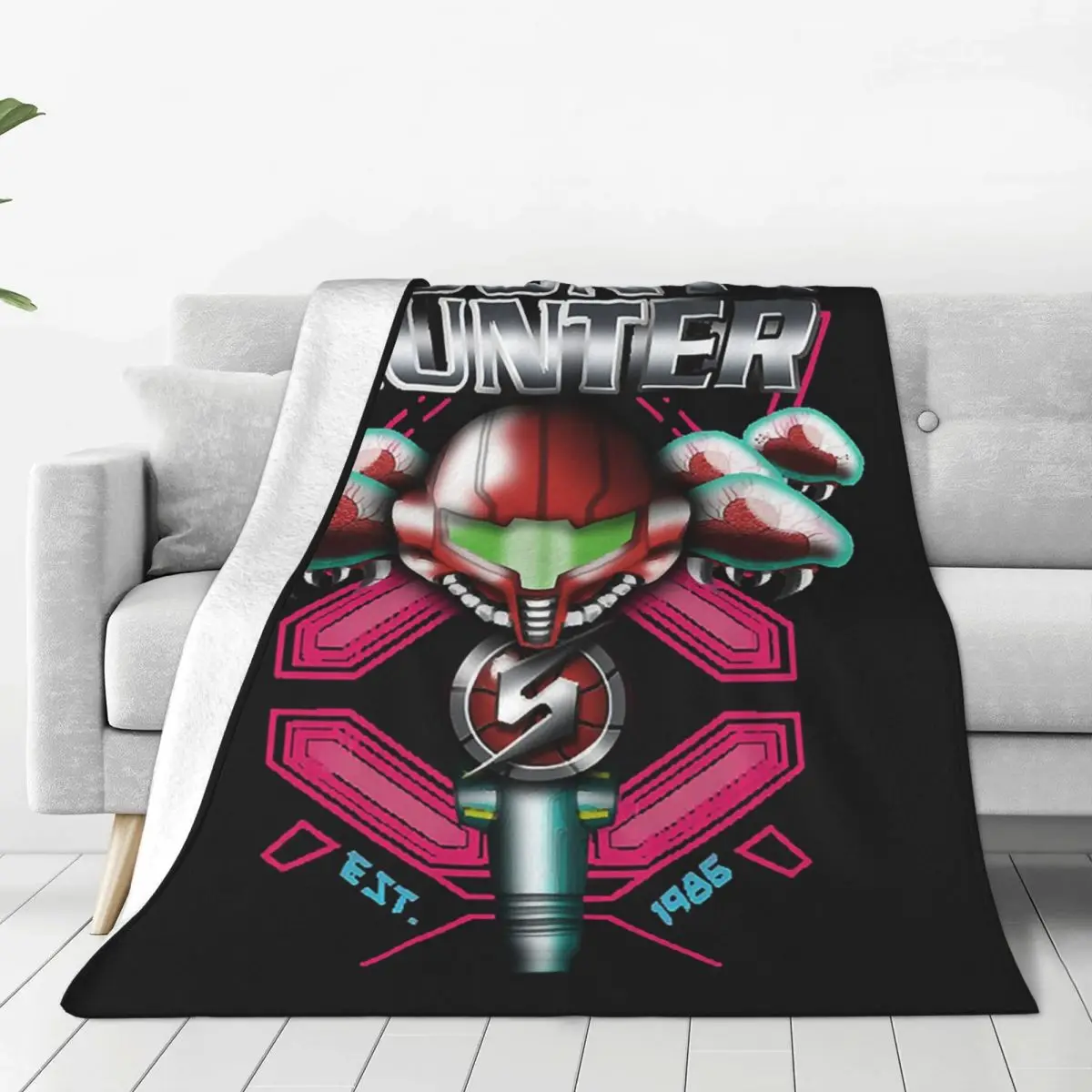 Hunter Samus Metroid Samus Aran Blankets Soft Warm Flannel Throw Blanket Bedding for Bed Living room Picnic Travel Home Sofa