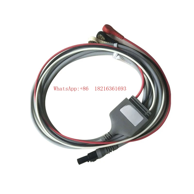 9-Pin 3-lead Integrated Buckle Type ECG Monitor Lead Cable 008-0880-00