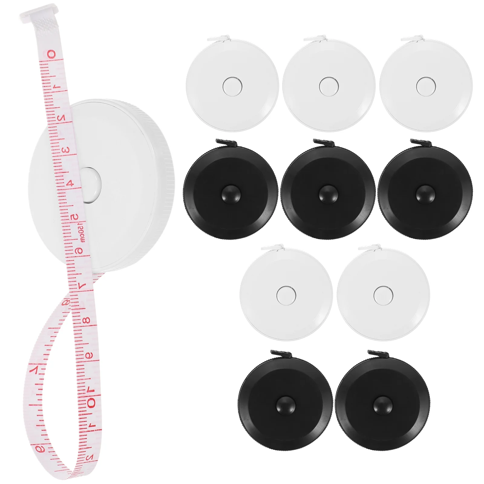 

10 Pcs Plastic Soft Ruler Measuring Tape Small Retractable Body Measure Human Sewing Tailors Durable Long Lasting Gifts