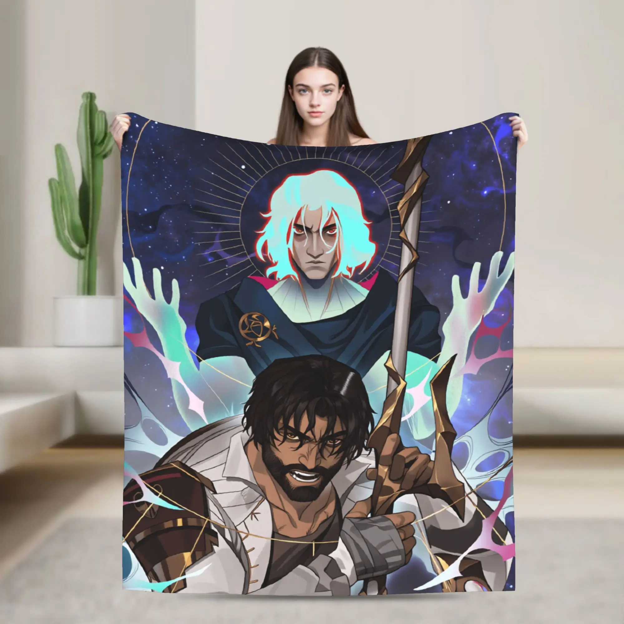 Arcane Blanket Viktor Game Anime Jinx Jayce Caitlyn Jesus Sevika Warm Soft Plush Throw Blanket For Flannel Bedspread Bed Cover