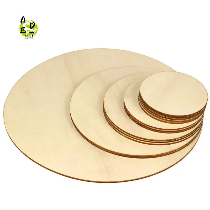 

AED7-10PCS Natural Wood Pieces Slice Round Unfinished Wooden Discs For Crafts Centerpieces DIY Christmas Ornaments