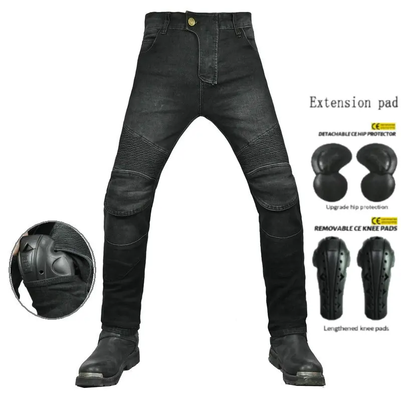 

Volero Hot Sale Motorcycle Riding Pants Motocross Knight Casual Cycling Protection Jeans Four Seasons Loose Straight Trousers